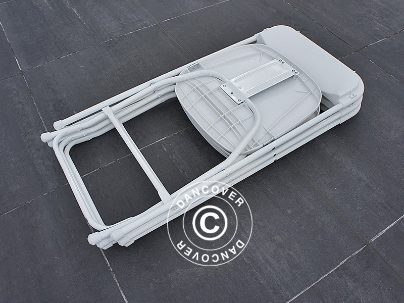 Chaise pliante 44x44x80cm, Blanc, 8 pièces