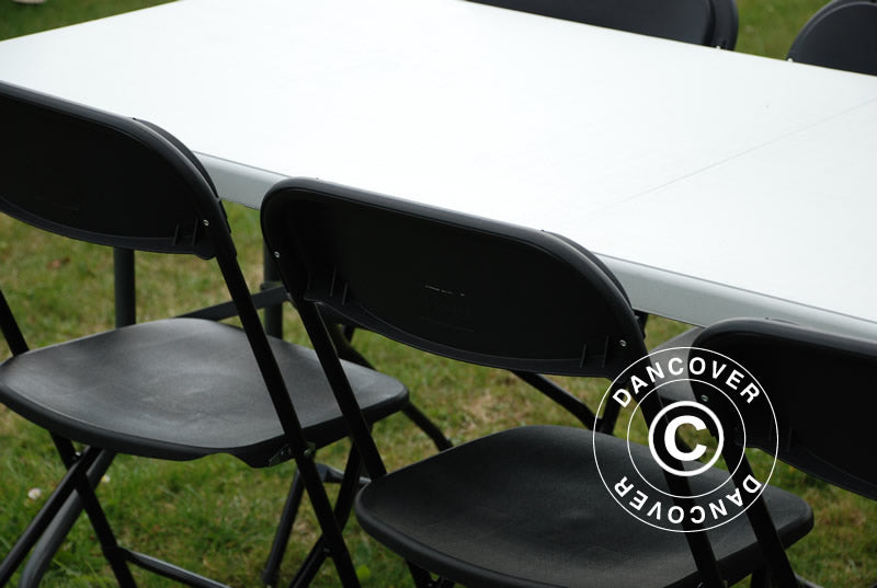 Sedie Pieghevoli 44x44x80cm, Nero, 8 pz.