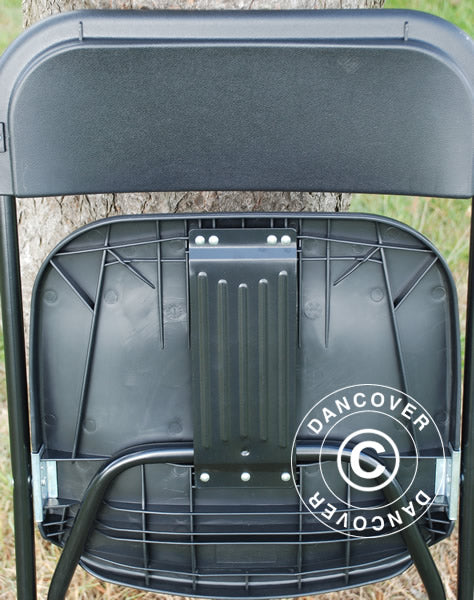 Chaise pliante 44x44x80cm, Noir, 24 pièces