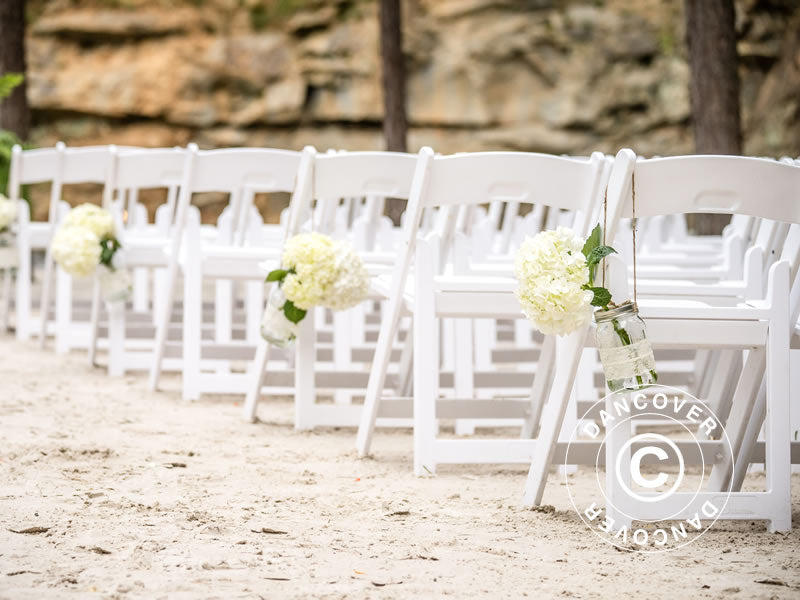 Sedie Pieghevoli 44x46x77cm, Bianco, 4 pz.