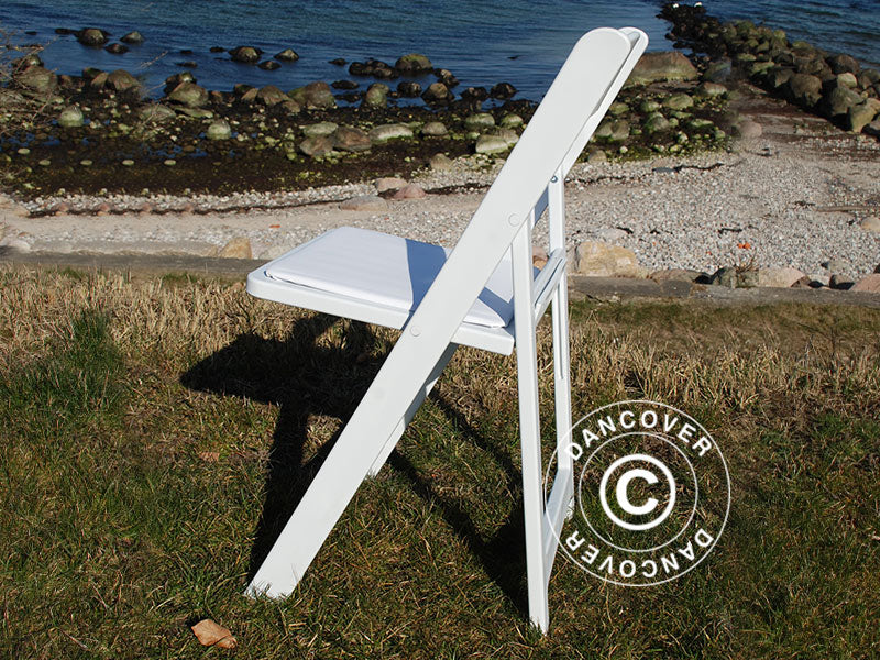 Sedie Pieghevoli 44x46x77cm, Bianco, 4 pz.