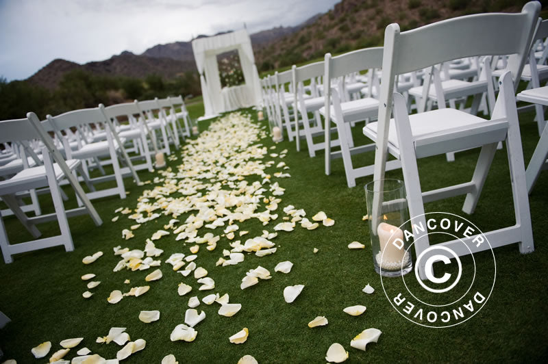 Sedie Pieghevoli 44x46x77cm, Bianco, 24 pz.