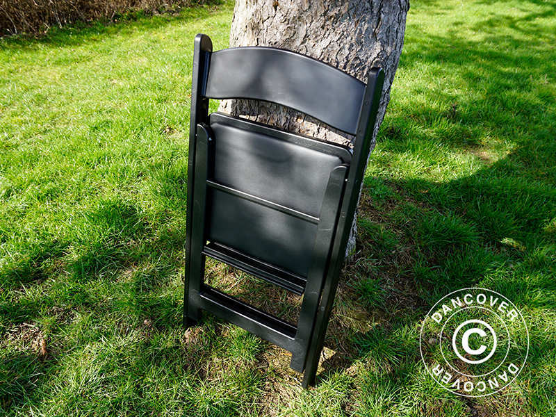 Sedie Pieghevoli, Nero, 44x46x77cm, 4 pz.