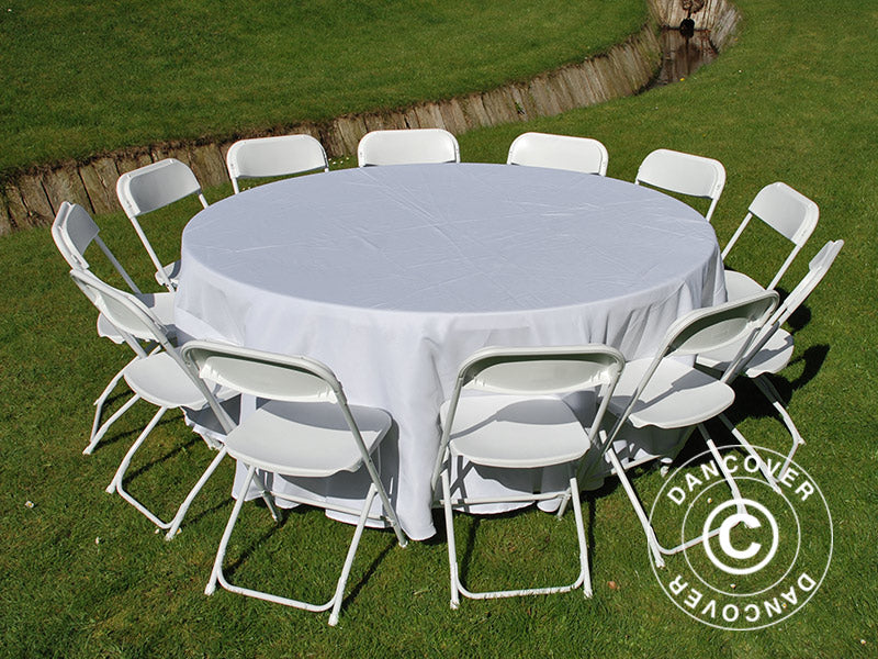 Nappe Ø183x64cm, Blanc
