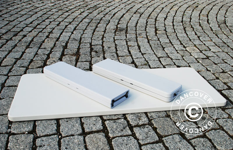 Party-Paket, 1 Klapptisch (180cm) + 2 Bänke (183cm), Hellgrau