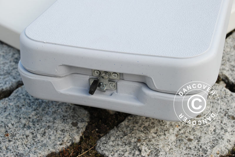 Party-Paket, 1 Klapptisch (180cm) + 2 Bänke (183cm), Hellgrau