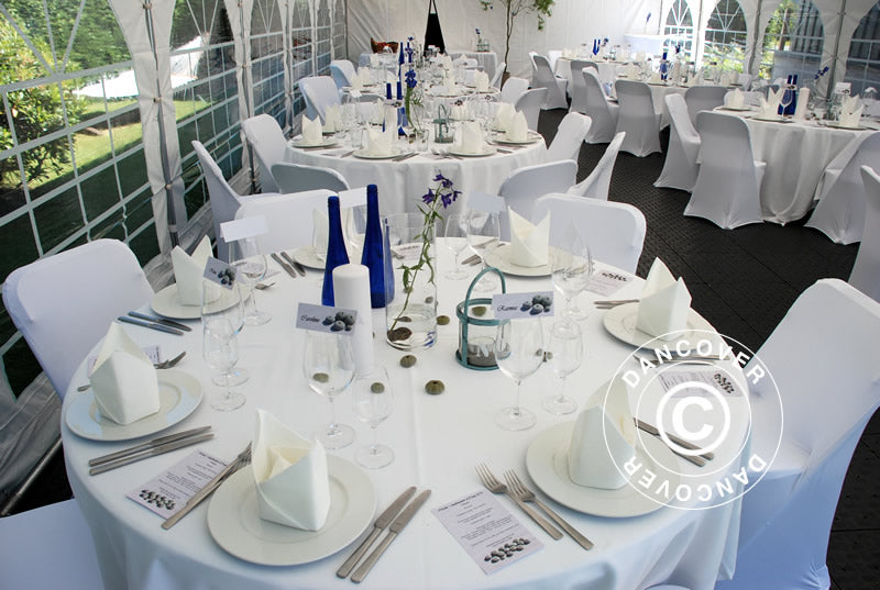 Copri-sedie elasticizzato 44x44x80cm, Bianco (1 pz)