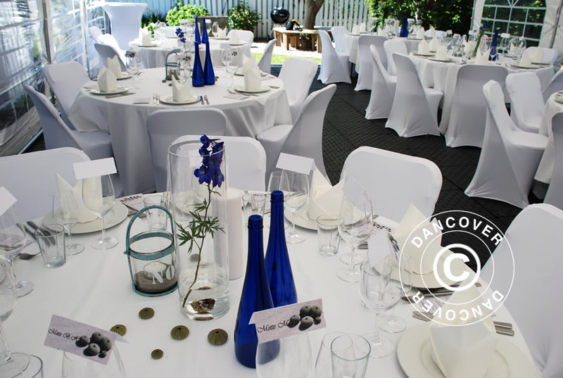 Copri-sedie elasticizzato 44x44x80cm, Bianco (1 pz)