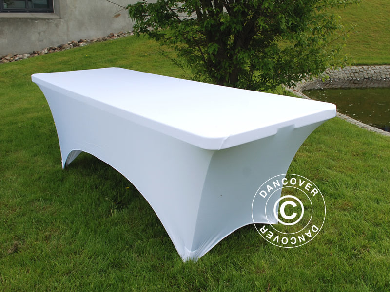 Housse de table stretch 183x75x74cm, Blanc