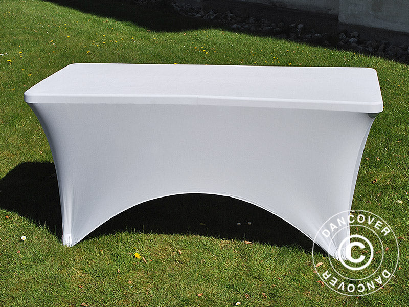 Housse de table stretch 150x72x74cm, Blanc