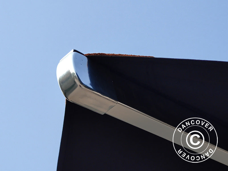 Parasol en porte à faux Havana, 3,5x3,5m, Noir