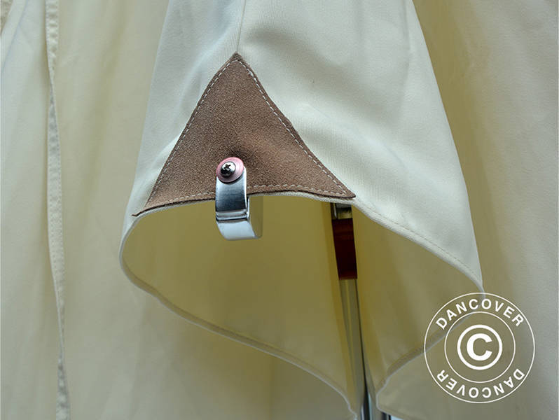 Parasol en porte à faux Havana, 3,5x3,5m, Sable