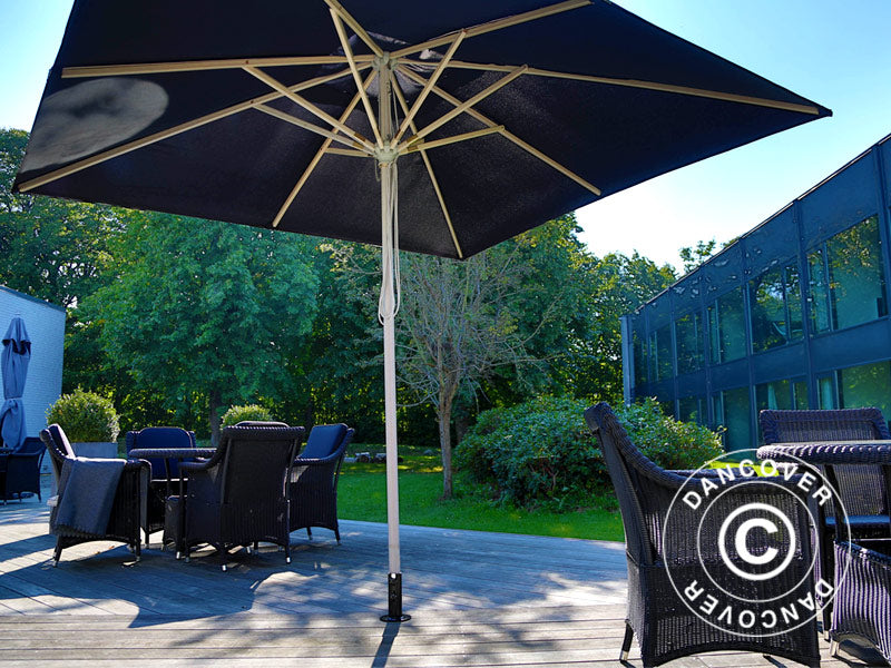 Base per ombrellone per terrazza in legno, Argento