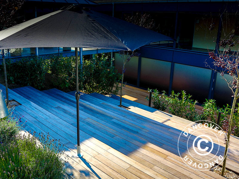 Base per ombrellone per terrazza in legno, Argento