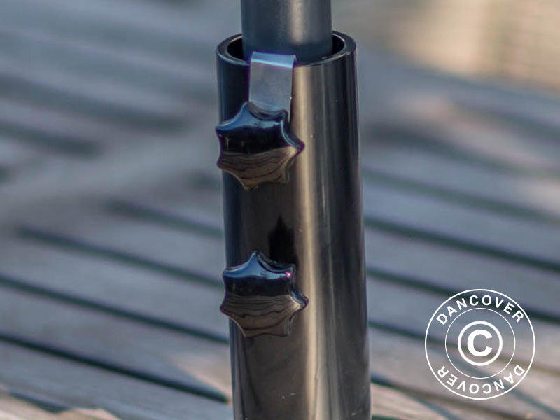 Base per ombrellone per terrazza in legno, Nero