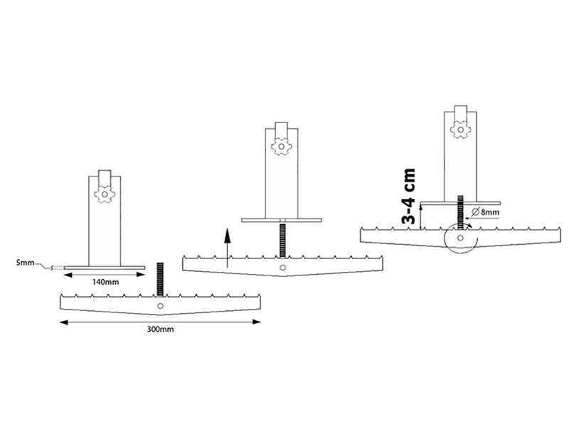 Base per ombrellone per terrazza in legno, Nero