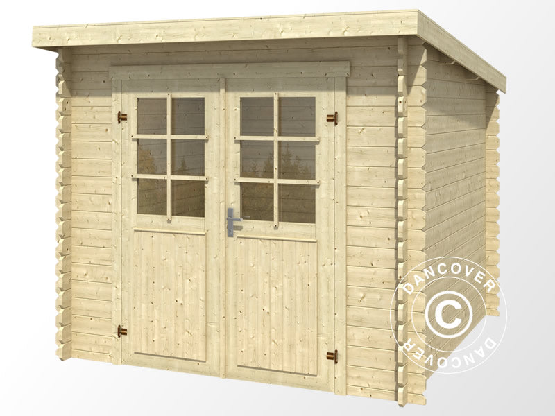 Casetta da giardino in legno Hagen 2,3x1,75x2,11m, 28mm, 3,8m², Naturale