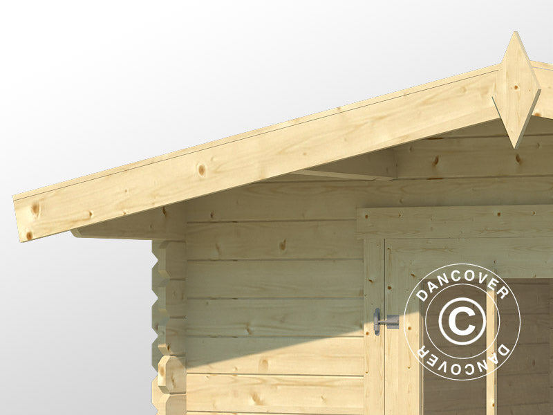 Casetta da giardino in legno Oslo 2,92x2,3x2,22m, 28mm, 6,43m², Naturale