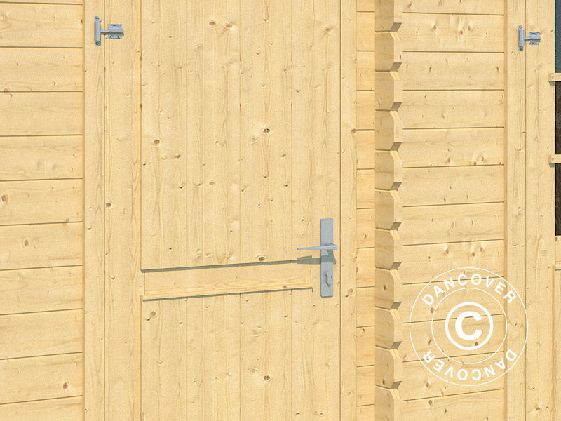 Abri en bois Narva 3,8x2,5x2,39m, 28mm, 9,3m², Naturel