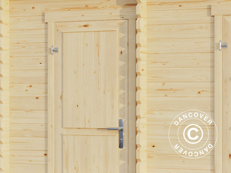 Casetta da giardino, casetta in Legno Riga 4,25x2,8x2,22m, 34mm, 11,3m², Naturale