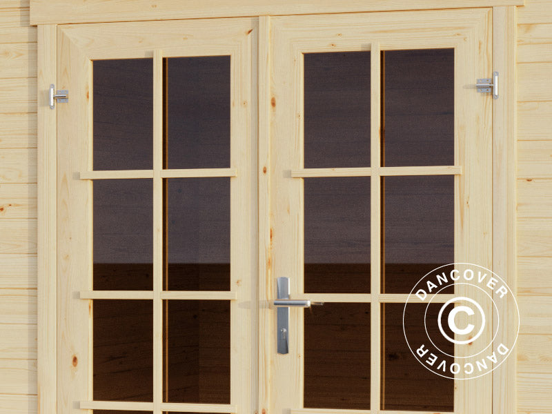 Casetta da giardino, casetta in Legno Riga 4,25x2,8x2,22m, 34mm, 11,3m², Naturale