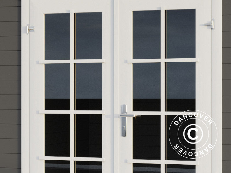 Casetta da giardino, casetta in Legno Riga 4,25x2,8x2,22m, 34mm, 11,3m², Grigio scuro