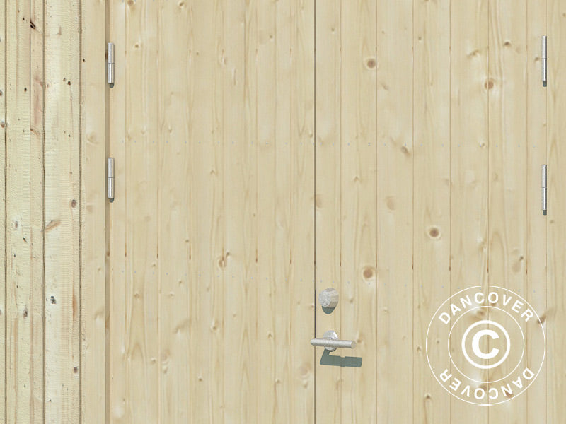 Abri en bois avec plancher, 3,3x4,52x2,96m, 13,6m², Naturel