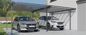 Carports aus Aluminium oder nordischem Fichtenholz