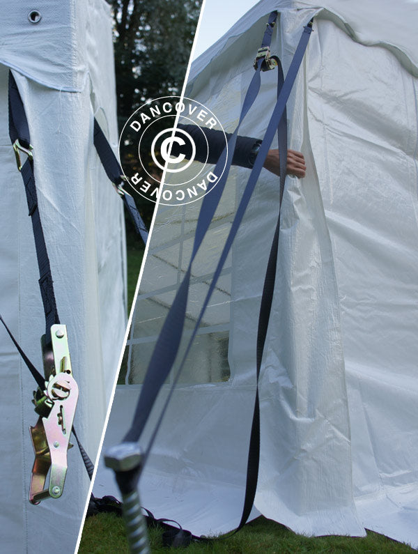 Kit de sécurité 4 (piquets 100cm & sangles à cliquet)