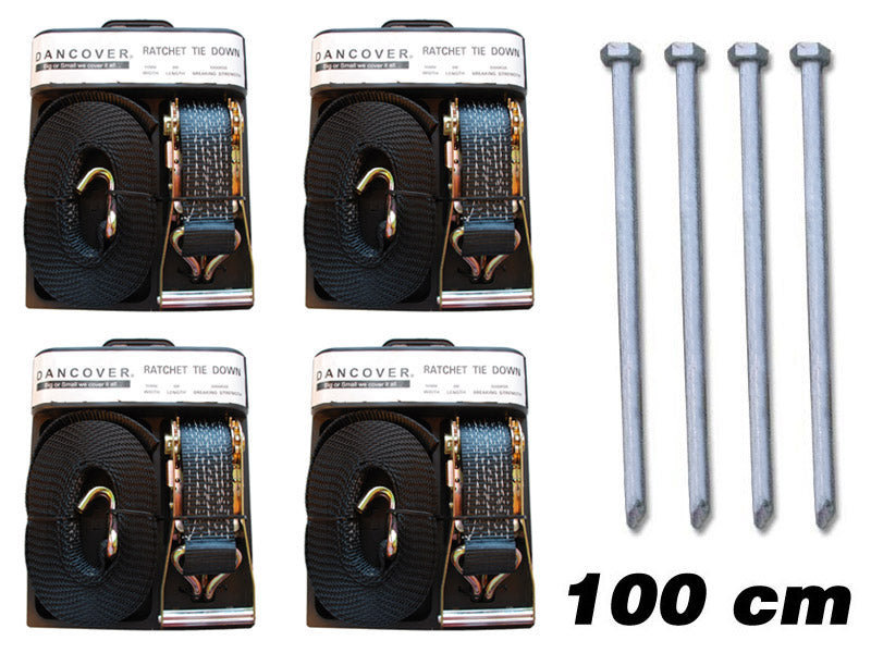Safety-Pack 5.000kg 100cm 4/pegs+4/storm w/loop