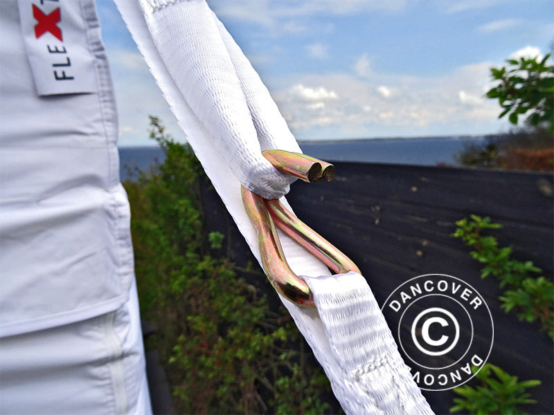 Sangles à cliquet, Blanc, 4 unités