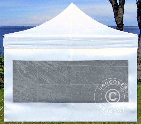 Kit parete laterale con finestra panoramica per FleXtents, 3m, Bianco