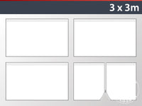 Kit paroi latérale pour Tente pliante FleXtents 3x3m, Blanc