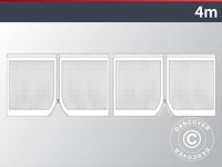 4m parois latérales moustiquaire FleXtents, Blanc 2pcs