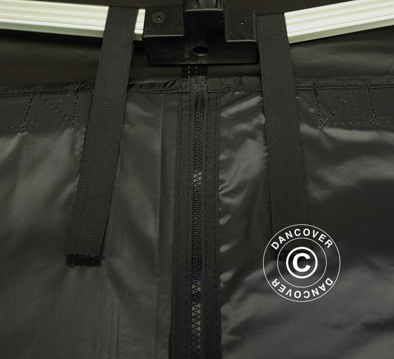 Kit parete laterale con cerniera per FleXtents 2x2m, 2m, Nero