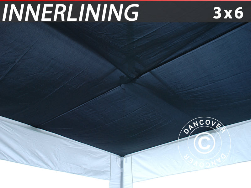 FleXtents-Innenhimmel, Schwarz, für 3x6m Faltzelt