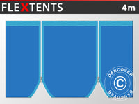 Seitenwand mit Reißverschlüssen für FleXtents, 4m, Blau