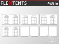 Kit pareti laterali fianco del FleXtents Vintage 4x8m, Bianco