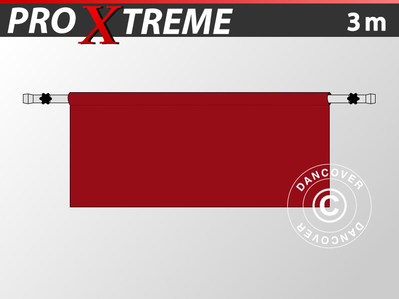 Halbe Seitenwand für FleXtents PRO Xtreme, 3m, Rot