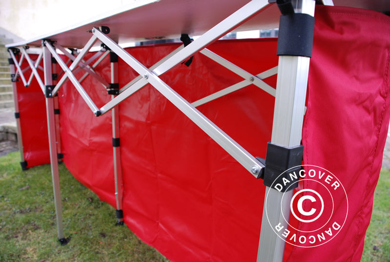 Seitenverkleidung für die FleXtents PRO Falttisch, 3m, Rot