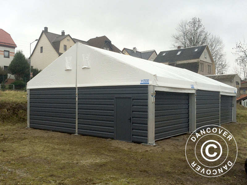 Porte en métal pour hangar de stockage industriel Alu, 0,9x2m, blanc