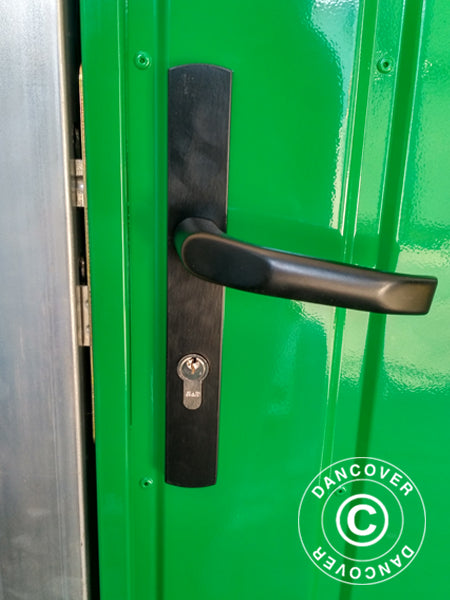 Porte en métal pour hangar de stockage industriel Alu, 0,9x2m, blanc