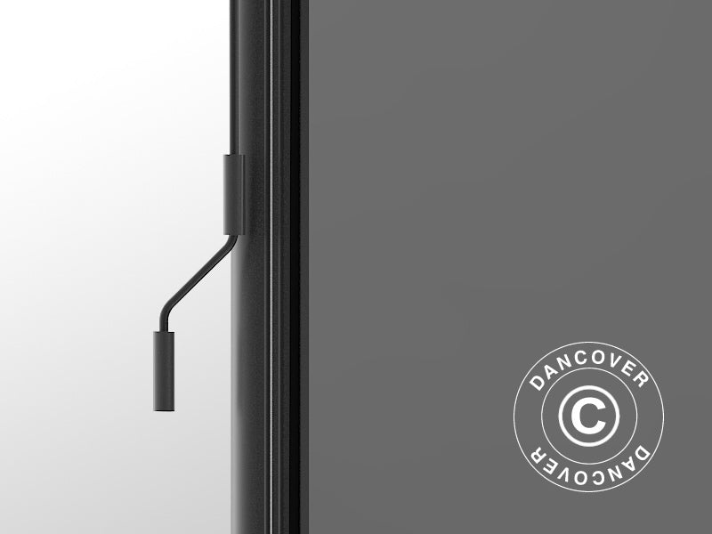 Schermo laterale per gazebo pergola San Fernando, 3m, Grigio scuro