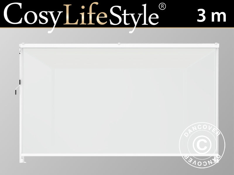 Paroi latérale pour pergola San Fernando, 3m, Blanc