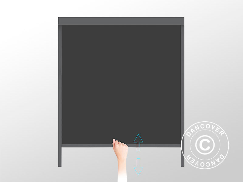 Schermo laterale per gazebo pergola bioclimatico San Pablo, 3m, Nero