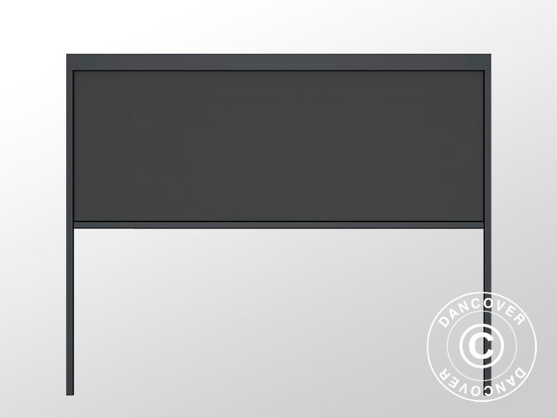 Schermo laterale elettrico per gazebo pergola bioclimatico San Pablo, 3m, Nero