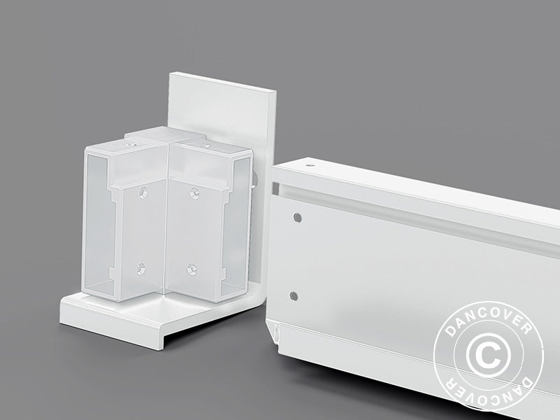 Staffa da parete per gazebo San Pablo 3x3m, 3x4m, e 4x4m, Bianco, 2 pz.