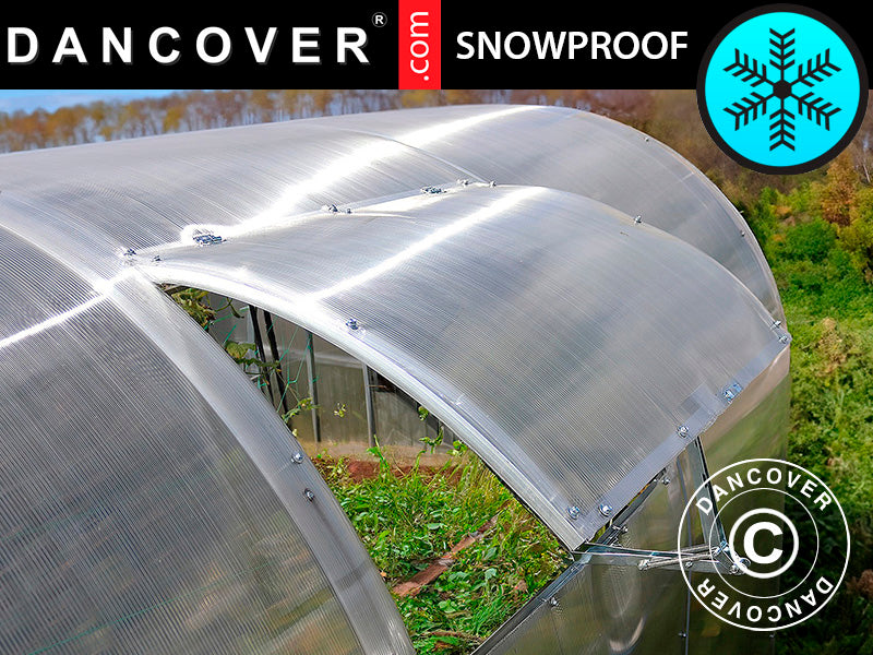 Finestra di ventilazione con sistema di apertura automatico per serra Strong NOVA 3m, Argento