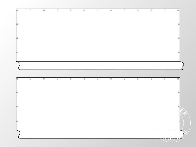 Seitenwände ohne Fenster für Partyzelt PLUS 10m, 2 St, Weiß