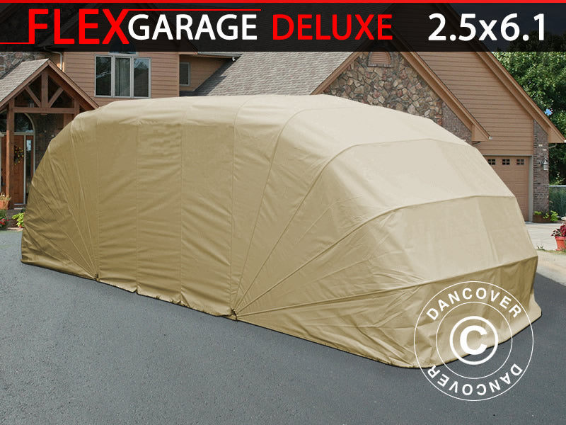 Garage pliant (Voiture), ECO, 2,5x6,1x2m, beige